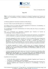 Note n°1 de l’ACM