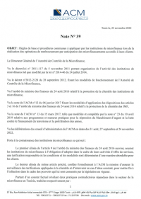 Note n°39 de l’ACM