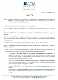 Note n°2 de l’ACM